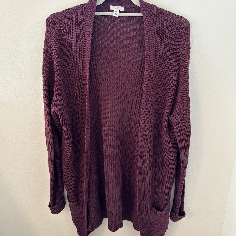 BP Maroon Long Cardigan Size XXS